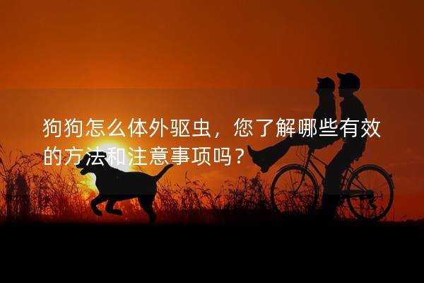 狗狗怎么体外驱虫，您了解哪些有效的方法和注意事项吗？