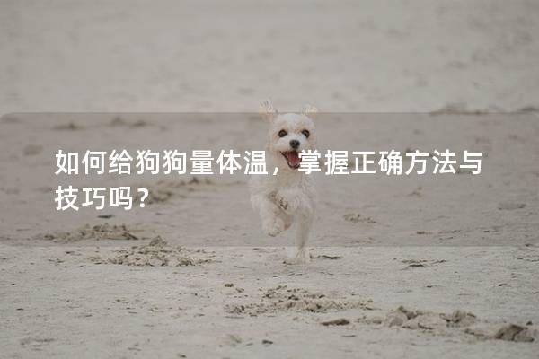 如何给狗狗量体温，掌握正确方法与技巧吗？