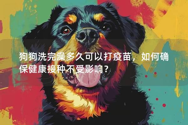狗狗洗完澡多久可以打疫苗，如何确保健康接种不受影响？