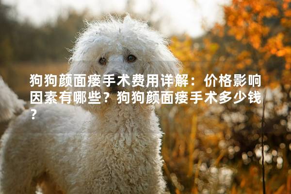 狗狗颜面瘘手术费用详解：价格影响因素有哪些？狗狗颜面瘘手术多少钱？